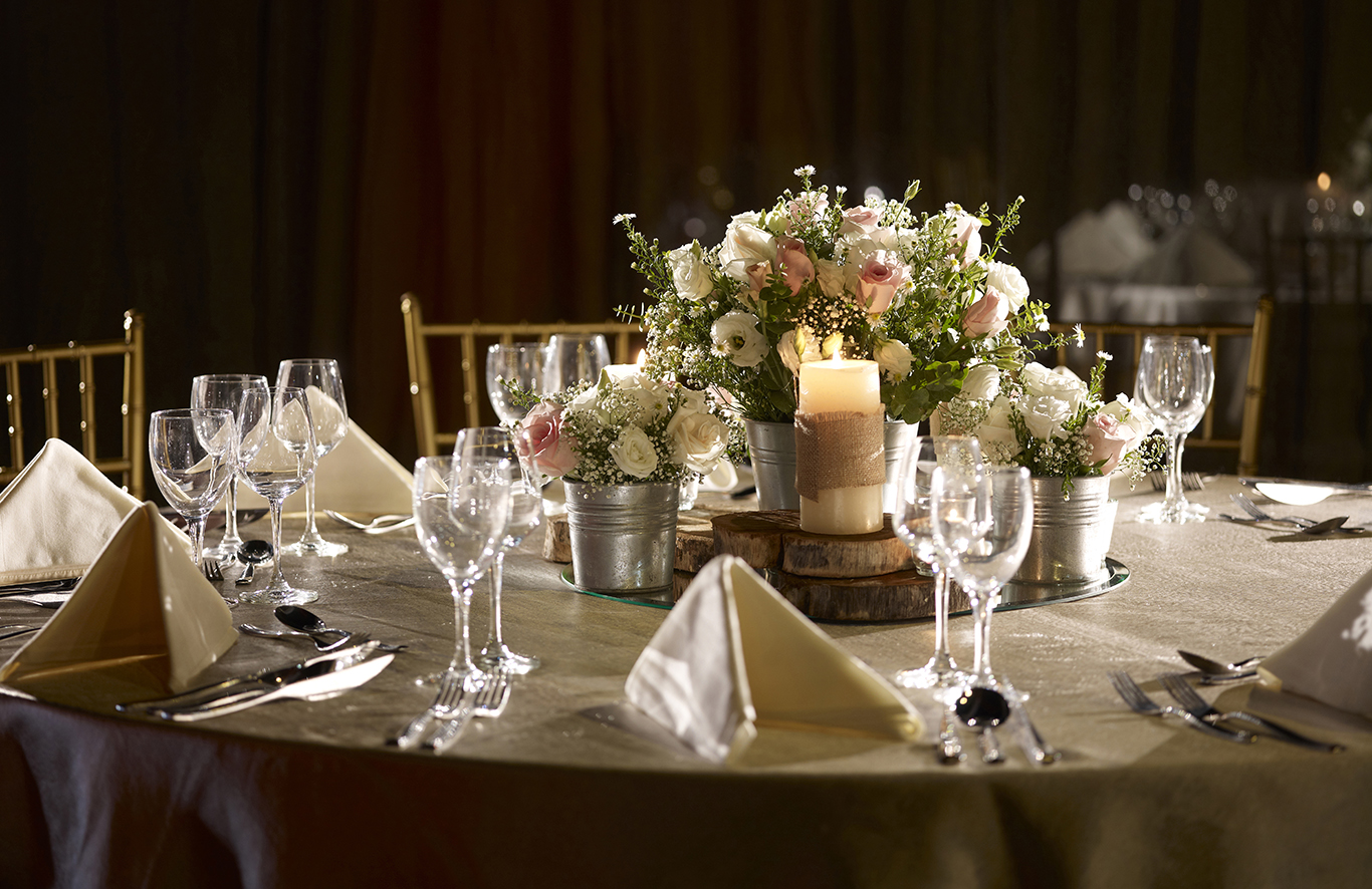 Sit down setup for wedding